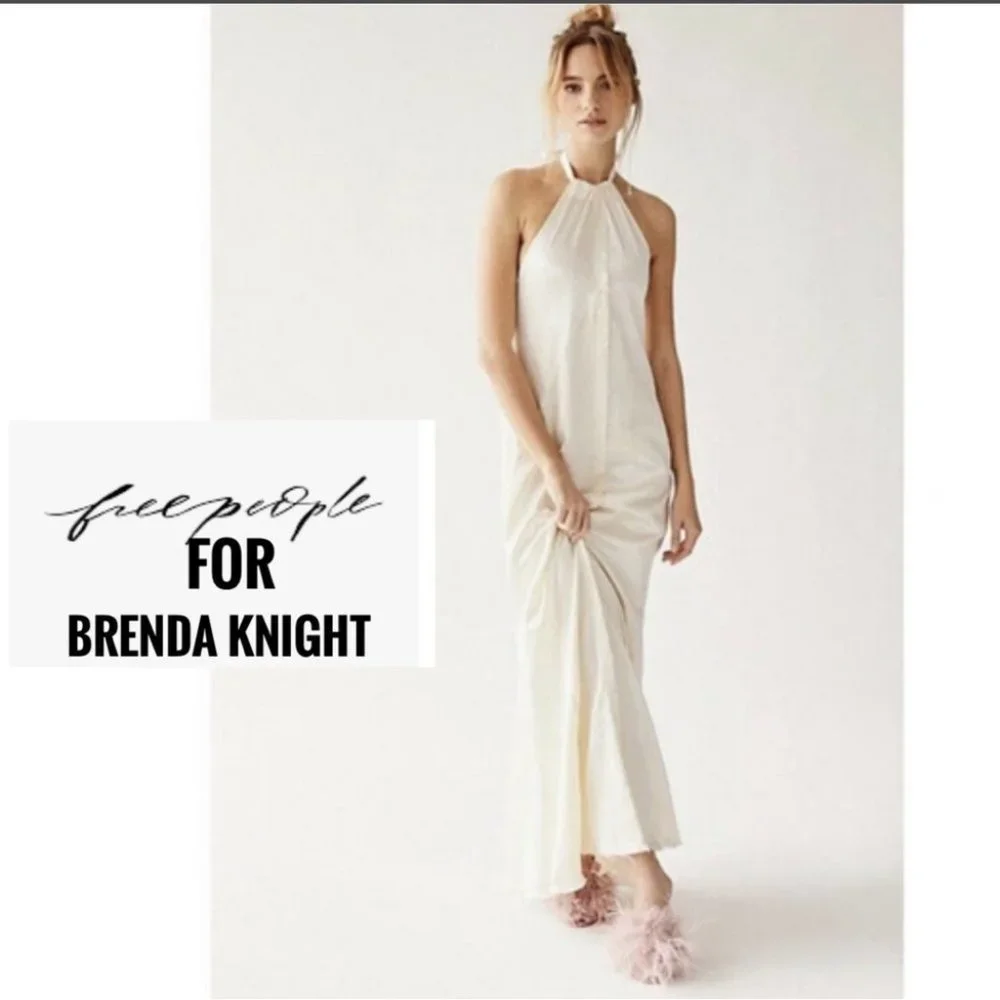 Brenda Knight For Free People RawHem Satin Dress - Picture 1 of 14